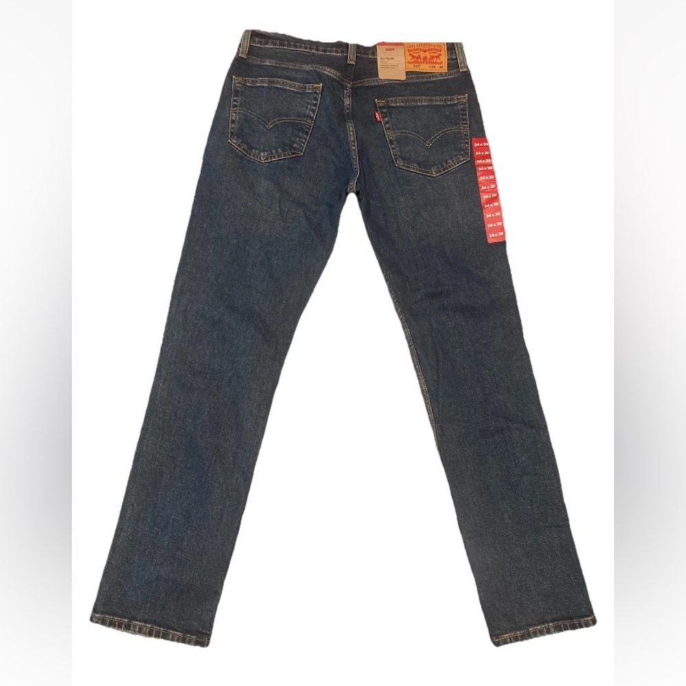 Levi's 511 Slim Fit 34x30 Dark Blue Jeans New With Tags - Picture 3 of 7